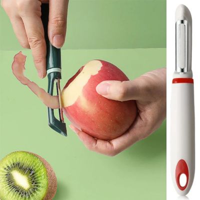 Couteau économe blanc et rouge