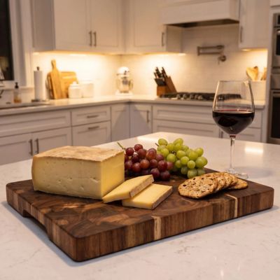 Planche à découper bois de bout pour servir fromage