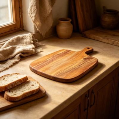 Planche à découper bois pour servir pain