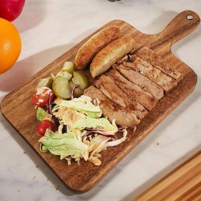 Planche a decouper bois pour trancher viande et servir repas