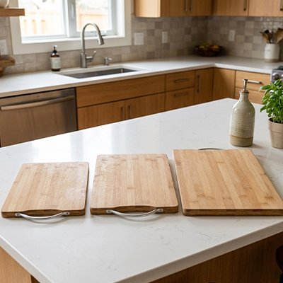 Planche à découper bois trois tailles différentes